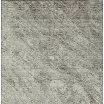 5' X 8' Taupe Beige And Tan Abstract Washable Indoor Outdoor Area Rug