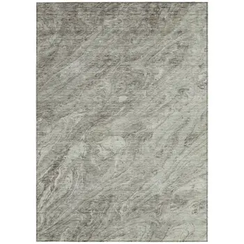 10' X 14' Taupe Beige And Tan Abstract Washable Indoor Outdoor Area Rug