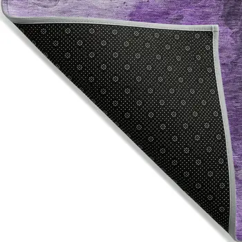 8' X 10' Purple Lilac And Eggplant Abstract Washable Indoor Outdoor Area Rug
