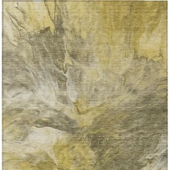 5' X 8' Taupe Beige And Ivory Abstract Washable Indoor Outdoor Area Rug