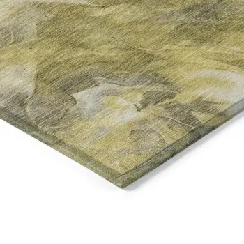 5' X 8' Taupe Beige And Ivory Abstract Washable Indoor Outdoor Area Rug