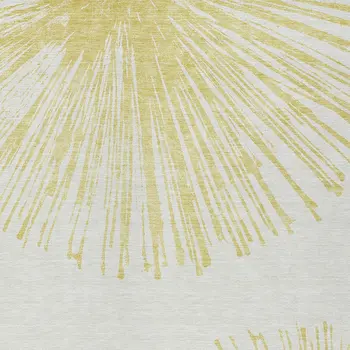 3' X 5' Beige And Ivory Abstract Washable Indoor Outdoor Area Rug