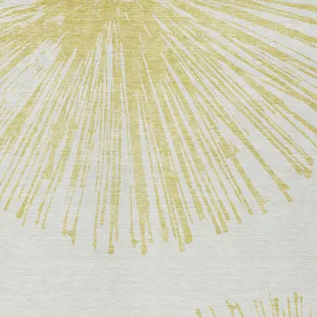 8' X 10' Beige And Ivory Abstract Washable Indoor Outdoor Area Rug
