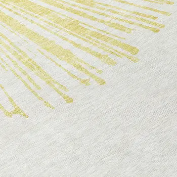 8' X 10' Beige And Ivory Abstract Washable Indoor Outdoor Area Rug