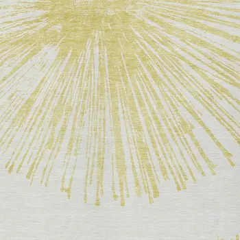 9' X 12' Beige And Ivory Abstract Washable Indoor Outdoor Area Rug