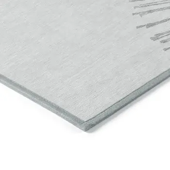 3' X 5' Gray And Ivory Abstract Washable Indoor Outdoor Area Rug