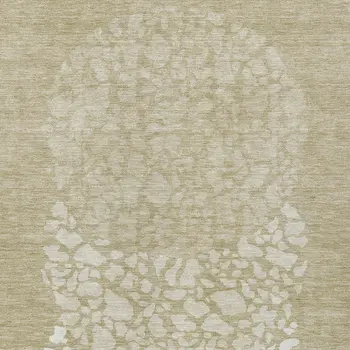 3' X 5' Beige Tan And Taupe Abstract Washable Indoor Outdoor Area Rug