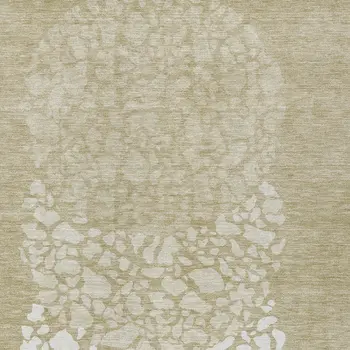 8' X 10' Beige Tan And Taupe Abstract Washable Indoor Outdoor Area Rug