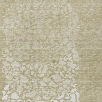 9' X 12' Beige Tan And Taupe Abstract Washable Indoor Outdoor Area Rug