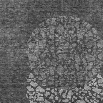 5' X 8' Charcoal Gray And Silver Abstract Washable Indoor Outdoor Area Rug