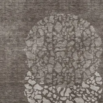 3' X 5' Taupe Brown And Ivory Abstract Washable Indoor Outdoor Area Rug