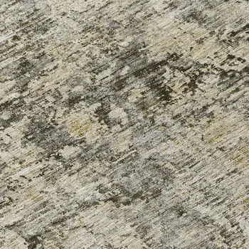 8' Taupe Beige And Gray Round Abstract Washable Indoor Outdoor Area Rug