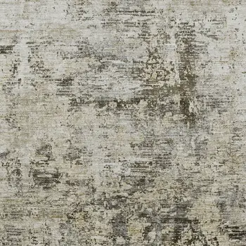 8' X 10' Taupe Beige And Gray Abstract Washable Indoor Outdoor Area Rug