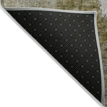 10' X 14' Brown Gray And Silver Abstract Washable Indoor Outdoor Area Rug