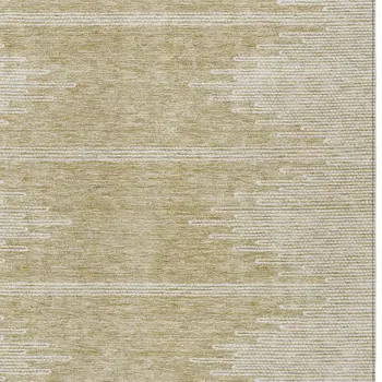5' X 8' Beige And Ivory Abstract Washable Indoor Outdoor Area Rug