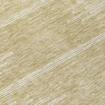 8' Beige And Ivory Round Abstract Washable Indoor Outdoor Area Rug