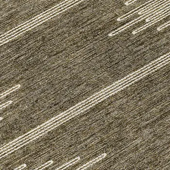 5' X 8' Coffee And Ivory Abstract Washable Indoor Outdoor Area Rug