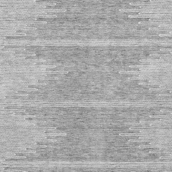 9' X 12' Gray And Ivory Abstract Washable Indoor Outdoor Area Rug