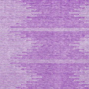 3' X 5' Lavender And Ivory Abstract Washable Indoor Outdoor Area Rug