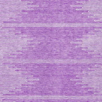 5' X 8' Lavender And Ivory Abstract Washable Indoor Outdoor Area Rug