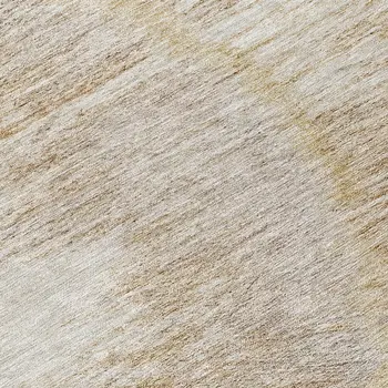 8' Brown Beige And Taupe Round Abstract Washable Indoor Outdoor Area Rug