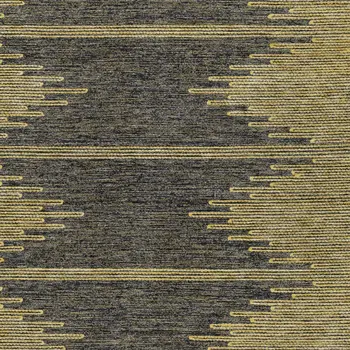 5' X 8' Dark Gray And Gold Abstract Washable Indoor Outdoor Area Rug