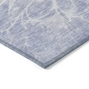 3' X 5' Lavender Ivory And Lilac Abstract Washable Indoor Outdoor Area Rug