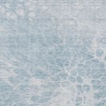 10' X 14' Sky Blue And Denim Blue Abstract Washable Indoor Outdoor Area Rug