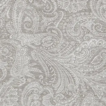 5' X 8' Taupe Beige And Ivory Paisley Washable Indoor Outdoor Area Rug