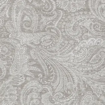 9' X 12' Taupe Beige And Ivory Paisley Washable Indoor Outdoor Area Rug
