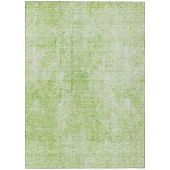3' X 5' Green Abstract Washable Indoor Outdoor Area Rug