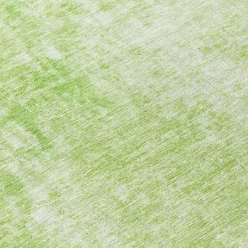 8' Green Round Abstract Washable Indoor Outdoor Area Rug