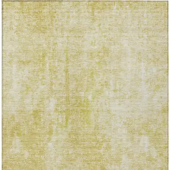 5' X 8' Gold Wheat And Ivory Abstract Washable Indoor Outdoor Area Rug