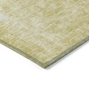 9' X 12' Gold Wheat And Ivory Abstract Washable Indoor Outdoor Area Rug