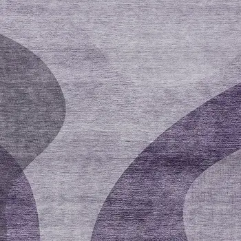 3' X 5' Purple Lavender And Eggplant Abstract Washable Indoor Outdoor Area Rug
