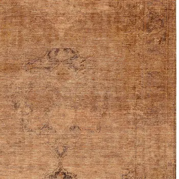 5' X 8' Copper Orange And Brown Oriental Washable Indoor Outdoor Area Rug