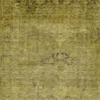 9' X 12' Gold Brown And Wheat Oriental Washable Indoor Outdoor Area Rug