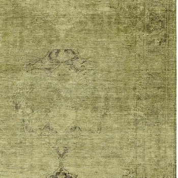10' X 14' Khaki Brown And Taupe Oriental Washable Indoor Outdoor Area Rug