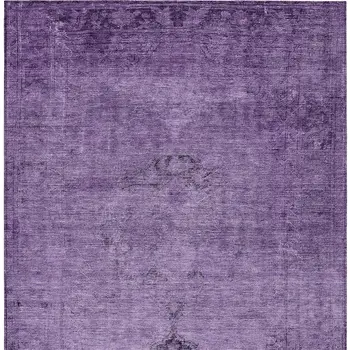5' X 8' Purple Eggplant And Lavender Oriental Washable Indoor Outdoor Area Rug