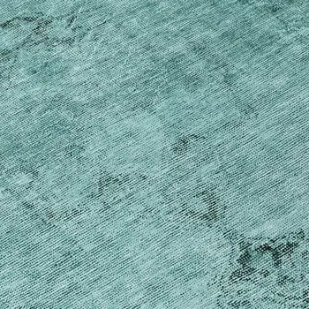 8' Teal Blue Turquoise And Charcoal Round Oriental Washable Indoor Outdoor Area Rug