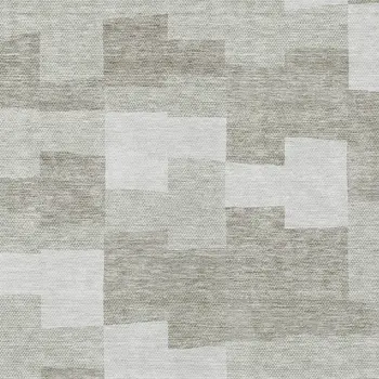 5' X 8' Taupe Brown And Beige Geometric Washable Indoor Outdoor Area Rug
