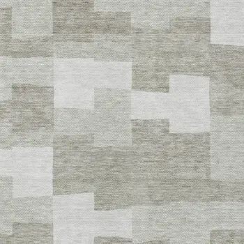 9' X 12' Taupe Brown And Beige Geometric Washable Indoor Outdoor Area Rug