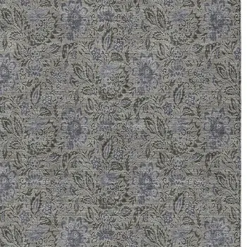 8' X 10' Khaki Taupe And Gray Floral Washable Indoor Outdoor Area Rug