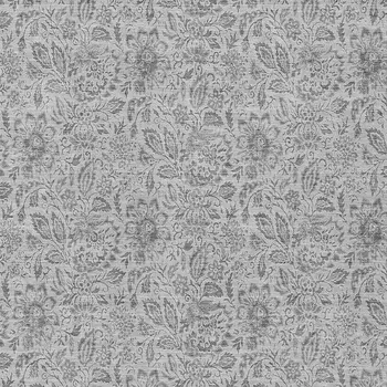 8' X 10' Silver Gray And Charcoal Floral Washable Indoor Outdoor Area Rug