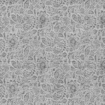 9' X 12' Silver Gray And Charcoal Floral Washable Indoor Outdoor Area Rug