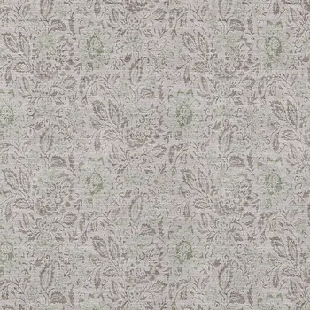 9' X 12' Taupe Beige And Brown Floral Washable Indoor Outdoor Area Rug