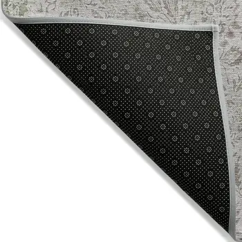 10' X 14' Taupe Beige And Brown Floral Washable Indoor Outdoor Area Rug
