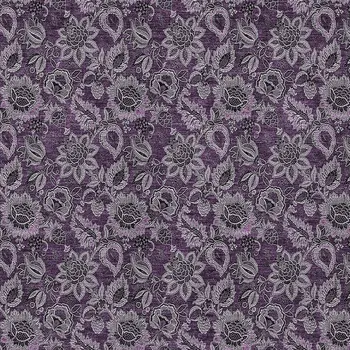 3' X 5' Eggplant Purple And Lilac Floral Washable Indoor Outdoor Area Rug