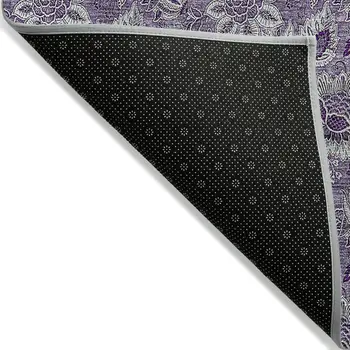 8' X 10' Purple Lilac And Lavender Floral Washable Indoor Outdoor Area Rug