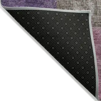 10' X 14' Copper Navy Blue And Gold Patchwork Washable Indoor Outdoor Area Rug